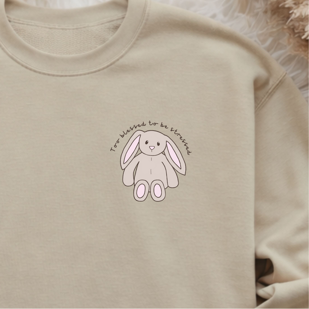 Too Blessed to be Stressed Bunny